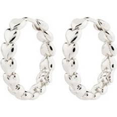 Plaqué Argent Boucles d'oreilles Pilgrim Maeve Hoop Earrings - Sølv