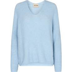 Mos Mosh Damen Oberteile Mos Mosh Thora V-Neck Wool Rich Jumper - Skyway