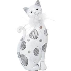 Acrylic Figurines Alexandra House Living Decorative Figure White Acrylic Melamin Cat Figurine