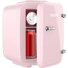 Pink Fridges Yashe Mini Fridge 4 Liter 6 Cans Small Fridgerator Pink