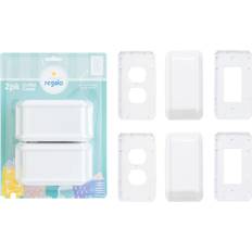 Socket Cover Regalo Home Safety White Outlet Cover Box, Award-winning Brand, Child Safety, includes Cover for Outlet or Light Switch, White