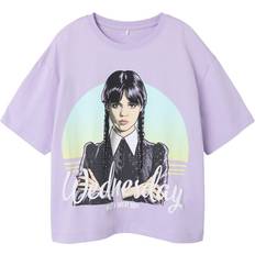 Lila Överdelar Name It T-shirt - Orchid Blom