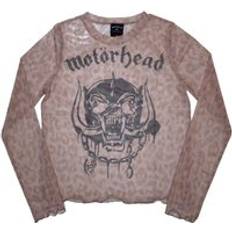 Elastane/Lycra/Spandex Blouses Motörhead Mesh Long Sleeved Crop Top - Pink