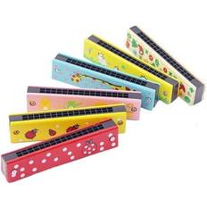 Lelut Colorful Wooden Harmonica Montessori Game