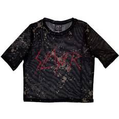 Herre - Polyester Bluser Slayer Ladies Crop Top - Mesh