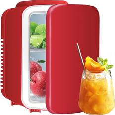 Yssoa 4L 6 Can Mini Fridge Cooler Red