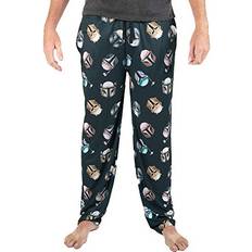 BioWorld Adult Star Wars The Mandalorian Sleep Pants - Black/Brown/Purple