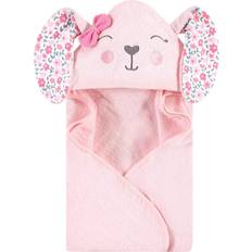 Hudson Baby Unisex Cotton Animal Face Hooded Towel Floral Bunny One Size
