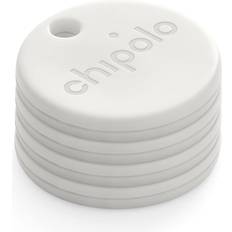 Chipolo ONE Point 4 Pack Key Finder, Bluetooth Tracker for Keys, Bag Works with Google's Find My Device app (Android only) (Off White)