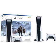 Game Consoles Sony Playstation 5 Disc Version PS5 Gaming Console God of War Ragnarok Bundle 16GB GDDR6 Memory, 825GB SSD, 4K Blu-ray player, WiFi 6, Bluetooth 5.1, Ethernet, 120Hz 8K Output, Tempest 3D AudioTech