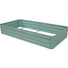 Raised Garden Beds Sunnydaze Decor Galvanized Steel Rectangle Raised Garden Bed 4ft x 8ft Green