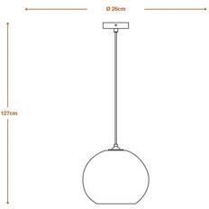 LEDVANCE Hänglampa Boll Ø 26 cm Brun E27 Pendellampa