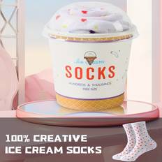 Underwear Temu Novelty Ice Cream Pattern Mid Tube Socks - Unisex