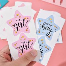 Party Decals & Wall Decorations Shein Gender Reveal Stickers 40pcs Gold Foil