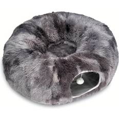 Temu Warm Plush Cat And Dog Tunnel Bed