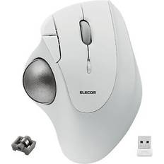 White Trackballs Elecom Ergonomic Comfort Design Trackball Wireless