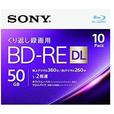 Optical Storage Sony blu-ray blank disc 50gb bd-re dl dual 2 layer x 10pack 1-2x 10bne2vjps2 50 GB
