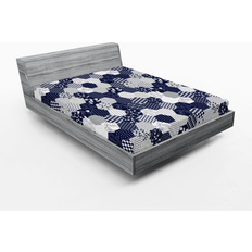 Ambesonne Navy Fitted 2-Pack King Bed Sheet Blue