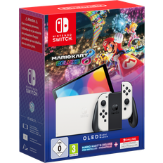 Spillekonsoller Nintendo Switch OLED Hvid + Mario Kart 8 Deluxe