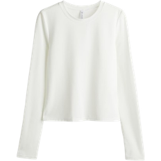 Microfiber T-shirts H&M Long Sleeved Microfibre Top - Cream