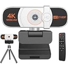 White Webcams Nolansend 4K Webcam with Microphone