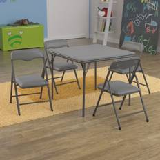 Flash Furniture Furniture Set Flash Furniture Mindy Folding Table Set JB-9-KID-GY-GG