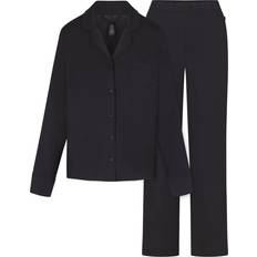 XXS Pyjamas SKIMS Sleep Long Sleeve Button Up Set - Onyx