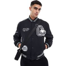 Bomber Jakke I College Stil - Sort