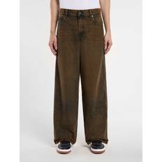 Brown - Unisex Jeans Dickies Loose Wave Wide Leg Denim Jeans - Indigo/Brown Wash/Blue