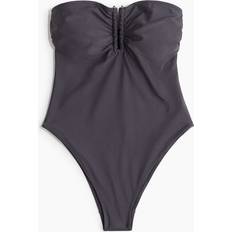 Swimsuits H&M Padded-Cup Bandeau Swimsuit - Gray