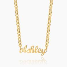 Name necklace gold Dorado Custom Name Necklace w/ Cuban Chain