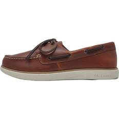 Cole Haan Men Boat Shoes Cole Haan Grand Crosscourt Boat Shoe Sneaker - British Tan/Dark Chocolate/Ivory