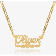 Name necklace gold Dorado Diamond Cut Heart Name Necklace