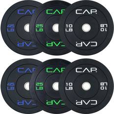 Cap Barbell Weight Plates Cap Barbell 160 lb Economy Olympic Bumper Plate Set