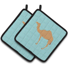 Pot Holders on sale Caroline's Treasures Arabian Camel Dromedary Blue Check Decorated Holder 7.5 x 7.5 Pot Holders Multicolour, Blue