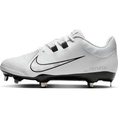 White - Women Baseball Shoes Nike Women's Hyperdiamond 4 Pro Softball Cleats in White FZ0922-101 (8.5)