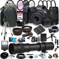 Digital Cameras Canon Al's Variety, EOS R7 Mirrorless Digital Camera with RF-S 18-45mm 75-300mm and 420-800mm Lenses 32.5 MP Professional Photo Bundle