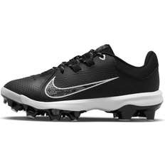 Women Baseball Shoes Nike Women's Hyperdiamond 4 Pro MCS Softball Cleats, Size 8.5, Black/White/Platinum