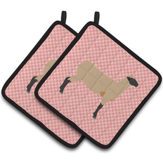 Pot Holders on sale Caroline's Treasures Hampshire Down Sheep Pink Check Decorated Holder 7.5 x 7.5 Pot Holders Red, Pink