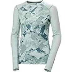 Green Base Layers Helly Hansen Lifa Merino Midweight Graphic Crew Base Layer - Green Mist