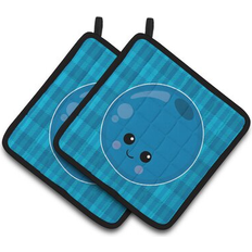 Polyester Pot Holders Caroline's Treasures Berry Face Potholder 7.5 L x 7.5 W Pot Holder Blue