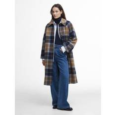 Barbour M Coats Barbour Kira Wool Car Coat - Sky Dress Tartan/Dark Navy