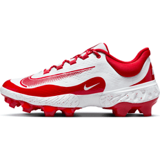 Baseball Nike Men's Alpha Huarache Elite 4 MCS Baseball Cleats, Size 12.5, White/University Red