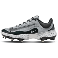 Grey - Men Baseball Shoes Nike Men's Alpha Huarache Elite 4 Metal Baseball Cleats, Size 8, Grey/Black
