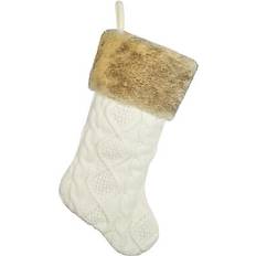 Beige Stockings Northlight Cable Knit Christmas 20.5" Beige Stocking