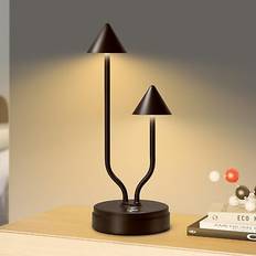 JIOODICH Led with 2-Light Rechargeable Battery Operated Desk Lamp Table Lamp