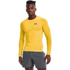 Gold Underwear Under Armour HeatGear Long Sleeve Compression Shirt - Yellow