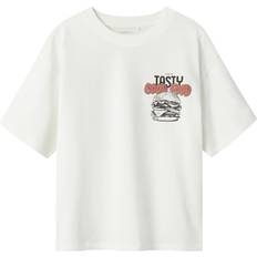 Brun T-shirts Børnetøj Name It Cloud Dancer T-shirt - Brun/Sort/Hvid