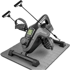 LifePro Under Desk Bike Pedal Exerciser with Resistance Bands, Mini Stationary Bike, Arm and Leg Workout, Desk Exercise Equipment, Foot Pedal, Fitness Gray