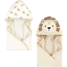 Hudson Baby Cotton Animal Face Hooded Towel 2-pack